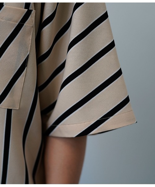 JUNRED（ジュンレッド）の「コックカラードルマンストライプシャツ（シャツ/ブラウス・メンズ・ホワイト/ブラック・M/L）」の14枚目の写真