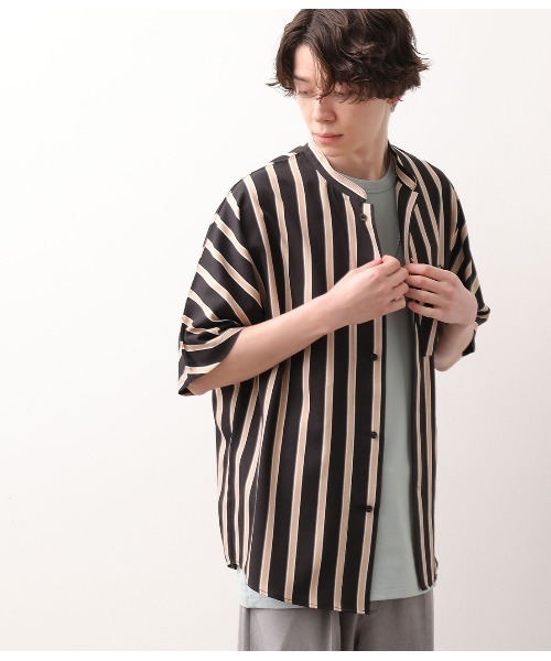 JUNRED（ジュンレッド）の「コックカラードルマンストライプシャツ（シャツ/ブラウス・メンズ・ホワイト/ブラック・M/L）」の19枚目の写真