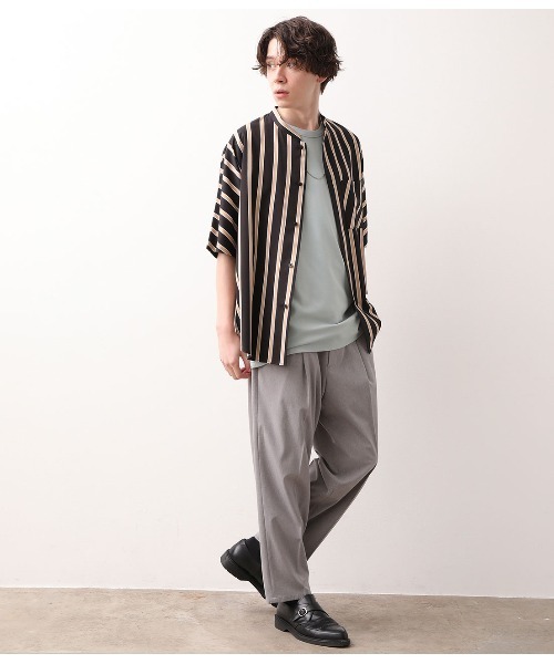 JUNRED（ジュンレッド）の「コックカラードルマンストライプシャツ（シャツ/ブラウス・メンズ・ホワイト/ブラック・M/L）」の18枚目の写真