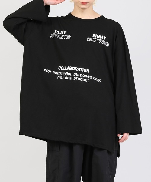 DING（ディング）の「DING/COLLABORATION Tワンピ（Tシャツ/カットソー・レディース・ホワイト/ブラック/レッド/ベージュ・FREE）」の3枚目の写真