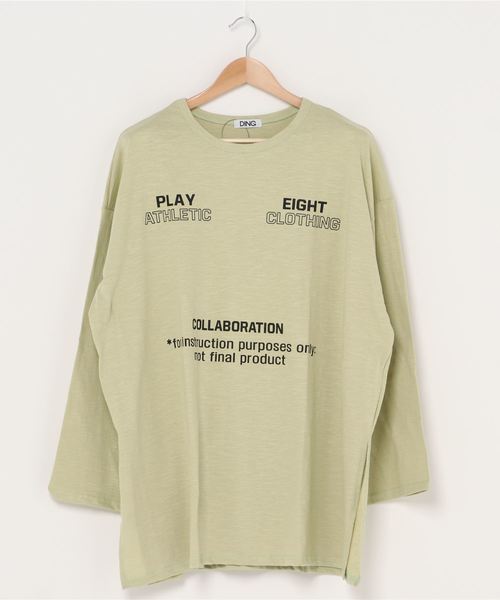 DING（ディング）の「DING/COLLABORATION Tワンピ（Tシャツ/カットソー・レディース・ホワイト/ブラック/レッド/ベージュ・FREE）」の15枚目の写真