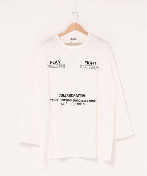DING（ディング）の「DING/COLLABORATION Tワンピ（Tシャツ/カットソー・レディース・ホワイト/ブラック/レッド/ベージュ・FREE）」の17枚目の写真
