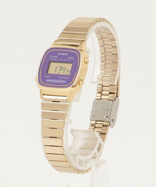 Mag.(マグ)の「【CASIO(カシオ)】ゴールド デジタルミニ 腕時計(デジタル腕時計・レディース・ブラック/ゴールド/パープル/ブルー・FREE)」の4枚目の写真