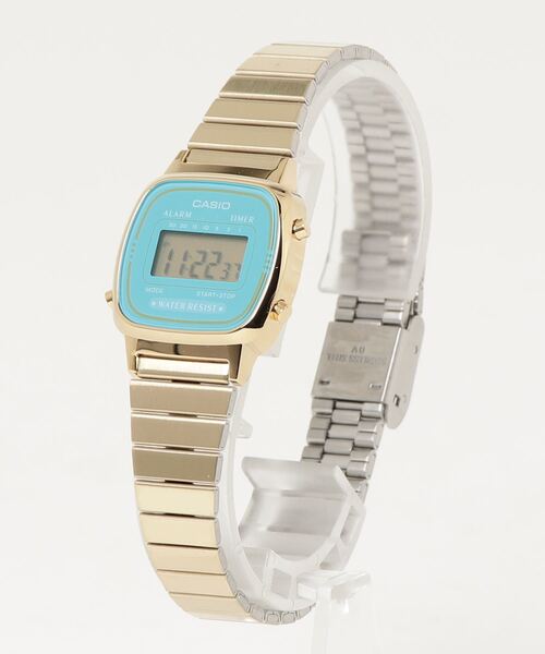 Mag.(マグ)の「【CASIO(カシオ)】ゴールド デジタルミニ 腕時計(デジタル腕時計・レディース・ブラック/ゴールド/パープル/ブルー・FREE)」の3枚目の写真
