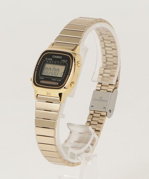 Mag.(マグ)の「【CASIO(カシオ)】ゴールド デジタルミニ 腕時計(デジタル腕時計・レディース・ブラック/ゴールド/パープル/ブルー・FREE)」の2枚目の写真
