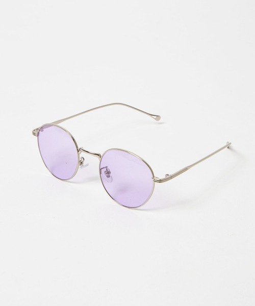 WEGO（ウィゴー）の「WEGO/メタルボストンカラーレンズ（サングラス・メンズ・ブラック/パープル/イエロー/グリーン・FREE）」の4枚目の写真