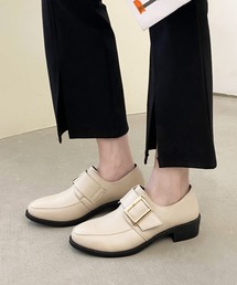 Shoes in Closet(シューズインクローゼット)の超軽量マニッシュ バックル付き ローファー 7666(ローファー)