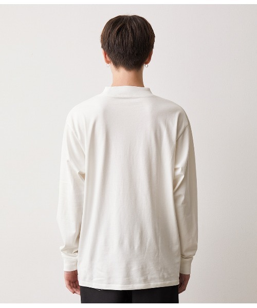 JUNRED(ジュンレッド)の「モックネックロングスリーブプルオーバー(Tシャツ/カットソー・メンズ・ホワイト/ブラック・S/M/L)」の6枚目の写真
