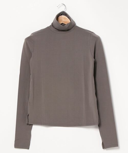 MIDIUMISOLID(ミディウミソリッド)の「MIDUMISOLID for Ladies ハイネックC / Sトップス(Tシャツ/カットソー・レディース・ホワイト/ブラック/ブラウン/グレー・FREE)」の2枚目の写真