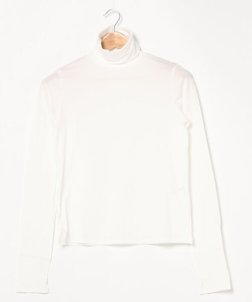 MIDIUMISOLID(ミディウミソリッド)の「MIDUMISOLID for Ladies ハイネックC / Sトップス(Tシャツ/カットソー・レディース・ホワイト/ブラック/ブラウン/グレー・FREE)」の3枚目の写真