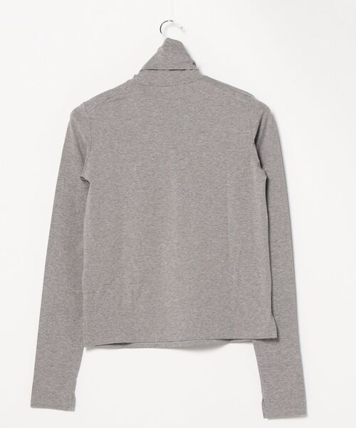 MIDIUMISOLID(ミディウミソリッド)の「MIDUMISOLID for Ladies ハイネックC / Sトップス(Tシャツ/カットソー・レディース・ホワイト/ブラック/ブラウン/グレー・FREE)」の5枚目の写真