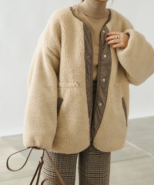 セール Web限定カラー 異素材リバーシブルノーカラージャケット ノーカラージャケット Colony 2139 コロニートゥーワンスリーナイン のファッション通販 Zozotown