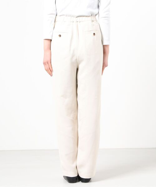 Auntie Rosa Holiday(アンティローザホリデー)の「麻調バスケットタックテーパード(スラックス・レディース・ブラック/ナチュラル/カーキ・FREE)」の5枚目の写真