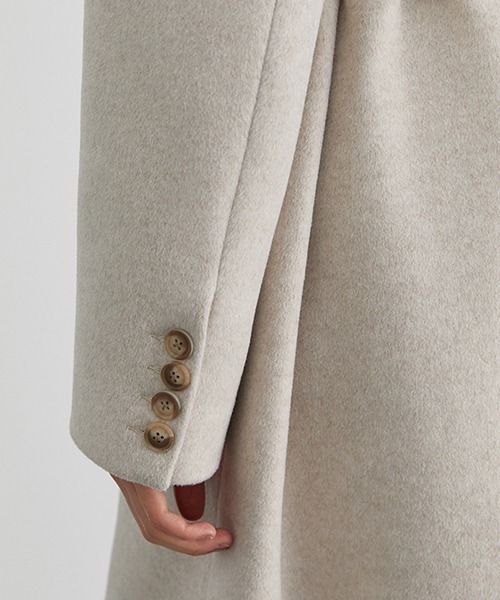 Fano Studios（ファノ ストゥディオズ）の「【Fano Studios】Belted double-breasted chester coat FD20D006（チェスターコート・レディース・アイボリー・L/S/M）」の10枚目の写真