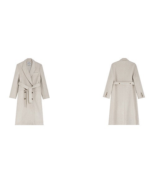 Fano Studios（ファノ ストゥディオズ）の「【Fano Studios】Belted double-breasted chester coat FD20D006（チェスターコート・レディース・アイボリー・L/S/M）」の12枚目の写真