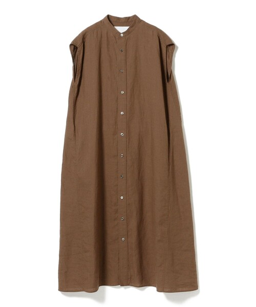 美品 ティッカ TICCA 別注 フレンチスリーブワンピース ブラウン TICCA（ティッカ）の「別注＜TICCA（ティッカ）＞ フレンチ