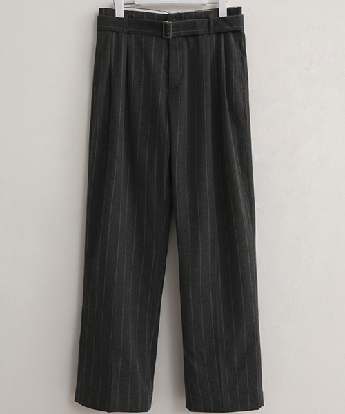 MASONPRINCE(メイソンプリンス)の「【MASONPRINCE】Striped have leisure trousers XXK2021(スラックス・メンズ・ダークグレー/ライトグレー・XL/S/M/L)」の3枚目の写真
