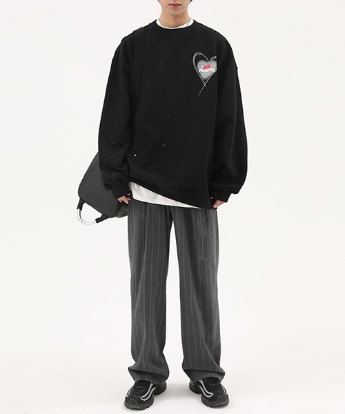MASONPRINCE(メイソンプリンス)の「【MASONPRINCE】Striped have leisure trousers XXK2021(スラックス・メンズ・ダークグレー/ライトグレー・XL/S/M/L)」の4枚目の写真