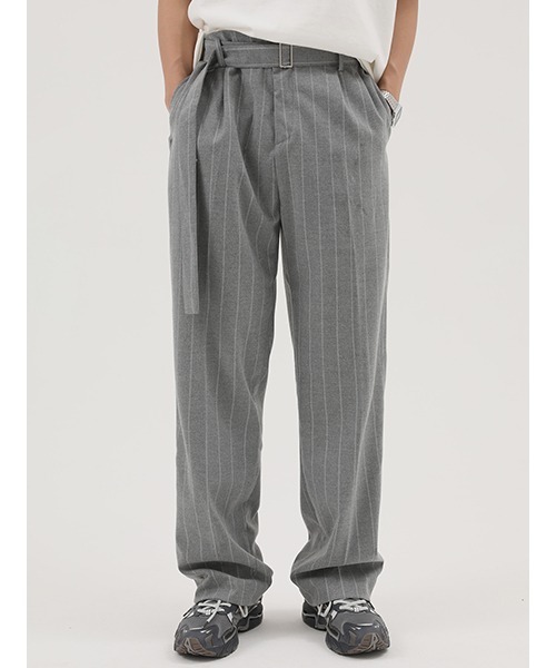 MASONPRINCE(メイソンプリンス)の「【MASONPRINCE】Striped have leisure trousers XXK2021(スラックス・メンズ・ダークグレー/ライトグレー・XL/S/M/L)」の12枚目の写真