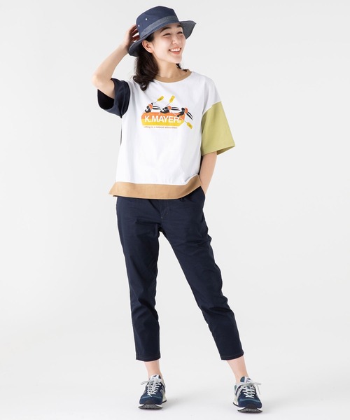 KRIFF MAYER Lady's Collection(クリフメイヤーレディースコレクション)の「【通気性・吸水速乾性】リラックステーパードパンツ(その他パンツ・レディース・ブラック/ベージュ/ネイビー/オリーブ・MEDIUM/LARGE)」の14枚目の写真