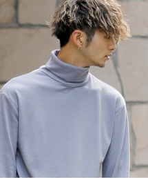 マイクロスムース タートルネック カットソー ロングスリーブTEE