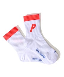 PERFECTCORNER | 【PERFECTCORNER 】蛍光ダブルレイヤーPロゴソックス(NO FILE) / PERFECTCORNER FLUORESENCE DOUBLE LAYER PLOGO SOCKS(NO FILE)(ソックス/靴下)