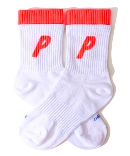 PERFECTCORNER(パーフェクトコーナー)の「【PERFECTCORNER 】蛍光ダブルレイヤーPロゴソックス(NO FILE) / PERFECTCORNER FLUORESENCE DOUBLE LAYER PLOGO SOCKS(NO FILE)(ソックス/靴下・レディース・ピンク/ライム/オレンジ・FREE)」の7枚目の写真