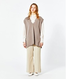 MIDUMISOLID for Ladies 変形Vネックベスト