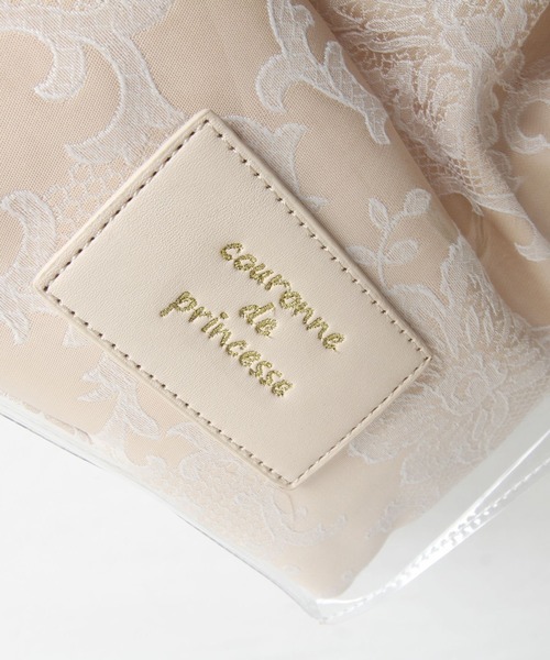 tocco closet（トッコ　クローゼット）の「レースポーチ付き２ＷＡＹフェイクレザー×クリアバッグ（ショルダーバッグ・レディース・ベージュ/オフホワイト・FREE）」の14枚目の写真