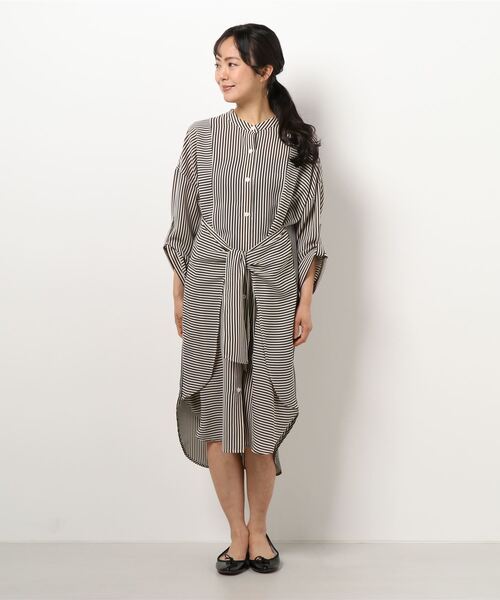 Scrap Book（スクラップブック）の「【Lallia Mu】切替ストライプブラウスワンピース（ワンピース・レディース・ホワイト系その他・FREE）」の9枚目の写真