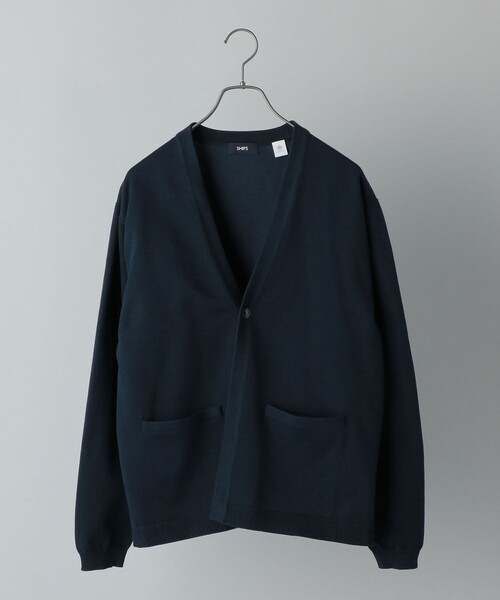 SHIPS（シップス）の「SHIPS:【洗える】TEXBRID(R) ダブルフェイス ニット カーディガン（カーディガン/ボレロ・メンズ・ネイビー/ロイヤルブルー/ブラック・X-LARGE/MEDIUM/SMALL/LARGE）」の3枚目の写真