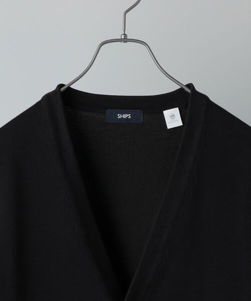 SHIPS（シップス）の「SHIPS:【洗える】TEXBRID(R) ダブルフェイス ニット カーディガン（カーディガン/ボレロ・メンズ・ネイビー/ロイヤルブルー/ブラック・X-LARGE/MEDIUM/SMALL/LARGE）」の5枚目の写真