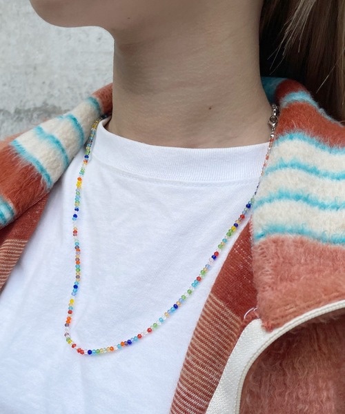 Ein（アイン）の「Ein/クリスタルビーズカラフルネックレス&マスクチェーン（ネックレス・レディース・A/B/C・FREE）」の2枚目の写真
