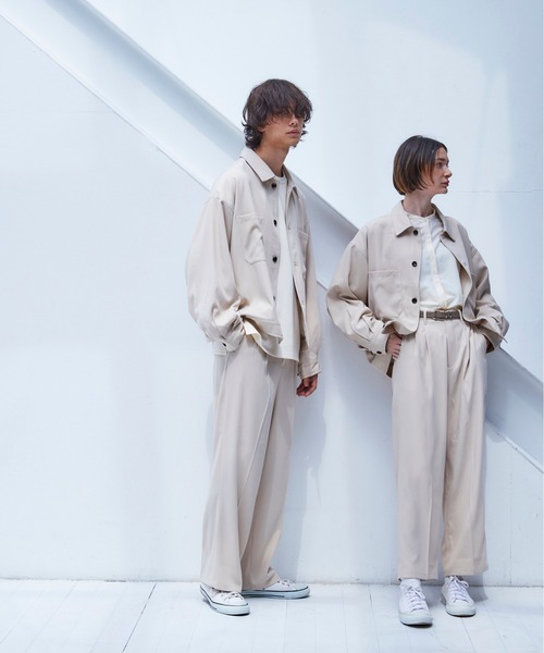 Loose/ルース（ルース）の「オーバーサイズ ドレープCPOブルゾン（ブルゾン・メンズ・ブラック/オフホワイト/ブラウン系その他/ダークブルー・S/M/L）」の8枚目の写真