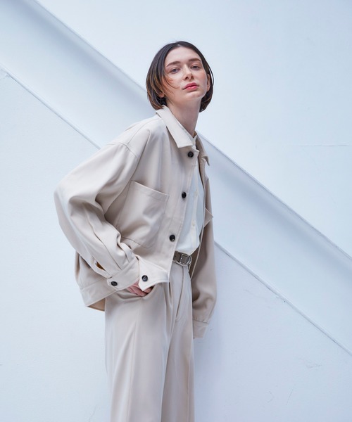 Loose/ルース（ルース）の「オーバーサイズ ドレープCPOブルゾン（ブルゾン・メンズ・ブラック/オフホワイト/ブラウン系その他/ダークブルー・S/M/L）」の18枚目の写真