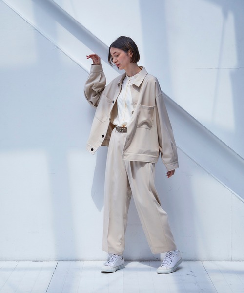 Loose/ルース（ルース）の「オーバーサイズ ドレープCPOブルゾン（ブルゾン・メンズ・ブラック/オフホワイト/ブラウン系その他/ダークブルー・S/M/L）」の10枚目の写真