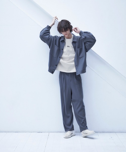 Loose/ルース（ルース）の「オーバーサイズ ドレープCPOブルゾン（ブルゾン・メンズ・ブラック/オフホワイト/ブラウン系その他/ダークブルー・S/M/L）」の16枚目の写真