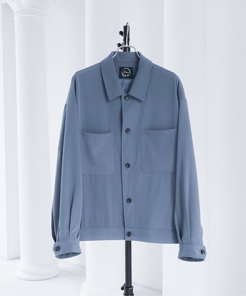 Loose/ルース（ルース）の「オーバーサイズ ドレープCPOブルゾン（ブルゾン・メンズ・ブラック/オフホワイト/ブラウン系その他/ダークブルー・S/M/L）」の14枚目の写真