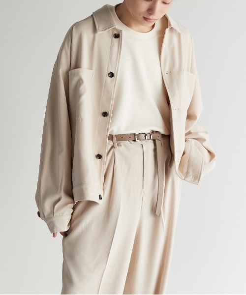 Loose/ルース（ルース）の「オーバーサイズ ドレープCPOブルゾン（ブルゾン・メンズ・ブラック/オフホワイト/ブラウン系その他/ダークブルー・S/M/L）」の6枚目の写真