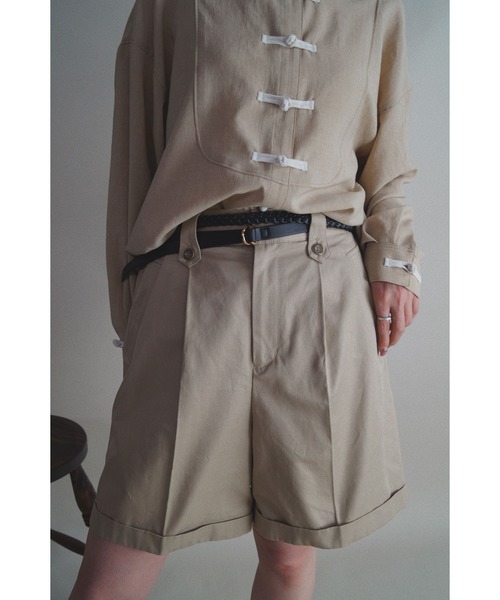 NICOLE CLUB（ニコル　クラブ）の「【NICOLE CLUB】ハーフパンツ（その他パンツ・レディース・ベージュ/カーキ/ブラック・MEDIUM）」の7枚目の写真