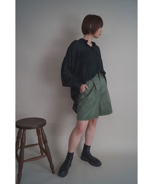 NICOLE CLUB（ニコル　クラブ）の「【NICOLE CLUB】ハーフパンツ（その他パンツ・レディース・ベージュ/カーキ/ブラック・MEDIUM）」の12枚目の写真