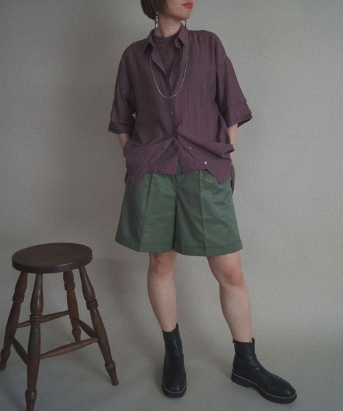 NICOLE CLUB（ニコル　クラブ）の「【NICOLE CLUB】ハーフパンツ（その他パンツ・レディース・ベージュ/カーキ/ブラック・MEDIUM）」の13枚目の写真