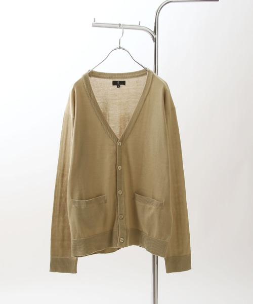 ZIP FIVE（ジップファイブ）の「【ZIP FIVE】 レギュラー ニット カーディガン（カーディガン/ボレロ・レディース・ベージュ/ネイビー/オリーブ/アイボリー/ブラック/パープル/グレー/ブルー/チャコール・X-LARGE/SMALL/MEDIUM/LARGE）」の5枚目の写真