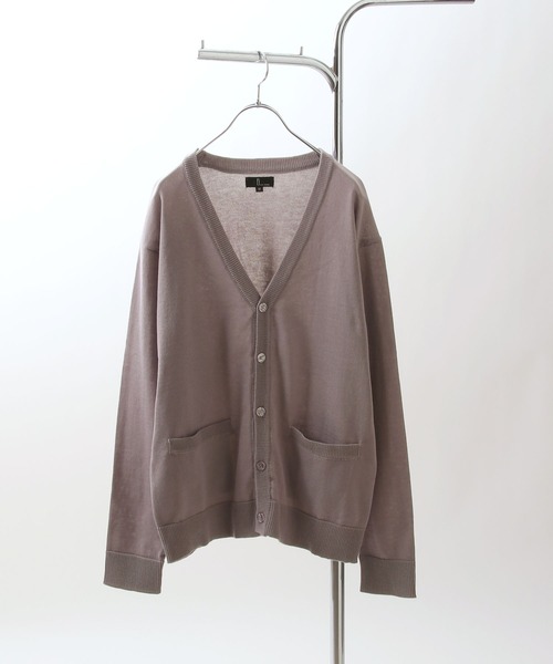 ZIP FIVE（ジップファイブ）の「【ZIP FIVE】 レギュラー ニット カーディガン（カーディガン/ボレロ・レディース・ベージュ/ネイビー/オリーブ/アイボリー/ブラック/パープル/グレー/ブルー/チャコール・X-LARGE/SMALL/MEDIUM/LARGE）」の9枚目の写真