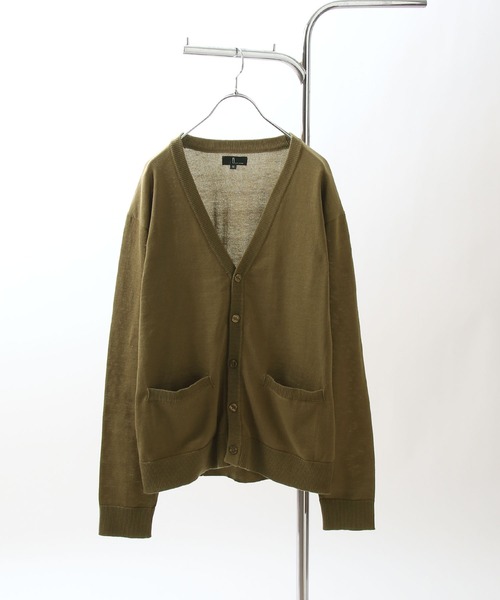 ZIP FIVE（ジップファイブ）の「【ZIP FIVE】 レギュラー ニット カーディガン（カーディガン/ボレロ・レディース・ベージュ/ネイビー/オリーブ/アイボリー/ブラック/パープル/グレー/ブルー/チャコール・X-LARGE/SMALL/MEDIUM/LARGE）」の6枚目の写真