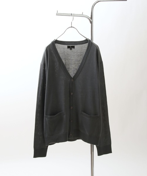 ZIP FIVE（ジップファイブ）の「【ZIP FIVE】 レギュラー ニット カーディガン（カーディガン/ボレロ・レディース・ベージュ/ネイビー/オリーブ/アイボリー/ブラック/パープル/グレー/ブルー/チャコール・X-LARGE/SMALL/MEDIUM/LARGE）」の4枚目の写真