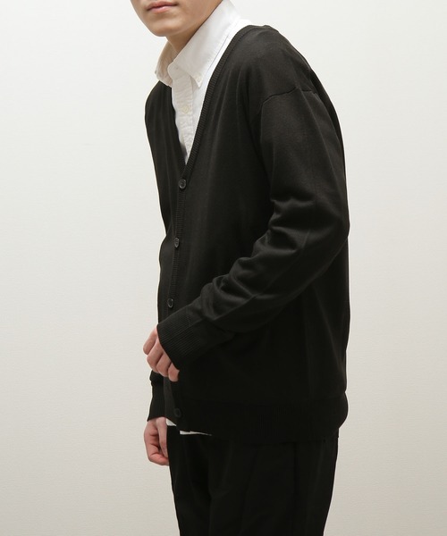 ZIP FIVE（ジップファイブ）の「【ZIP FIVE】 レギュラー ニット カーディガン（カーディガン/ボレロ・レディース・ベージュ/ネイビー/オリーブ/アイボリー/ブラック/パープル/グレー/ブルー/チャコール・X-LARGE/SMALL/MEDIUM/LARGE）」の22枚目の写真