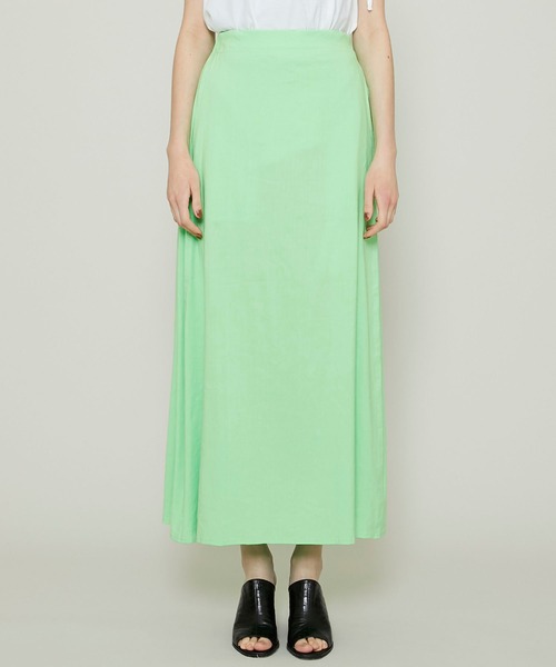 FEMMENT（ファモン）の「【FEMMENT(ファモン)】ヴィスコースリネンストレッチ2wayギャザースカート /LT11-619（スカート・レディース・ブラウン/グリーン/キャメル・1/2）」の15枚目の写真