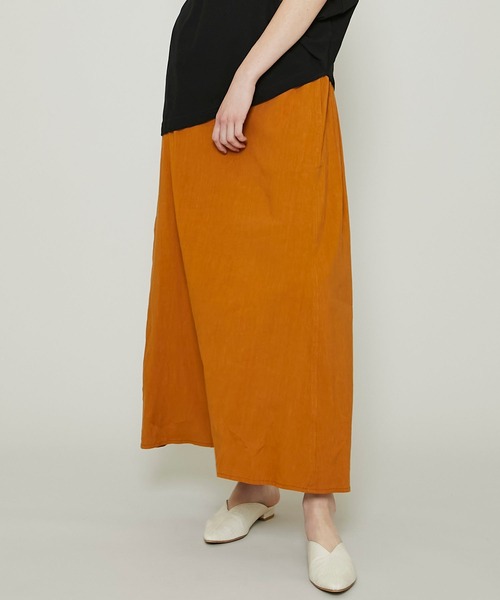 FEMMENT（ファモン）の「【FEMMENT(ファモン)】ヴィスコースリネンストレッチ2wayギャザースカート /LT11-619（スカート・レディース・ブラウン/グリーン/キャメル・1/2）」の22枚目の写真