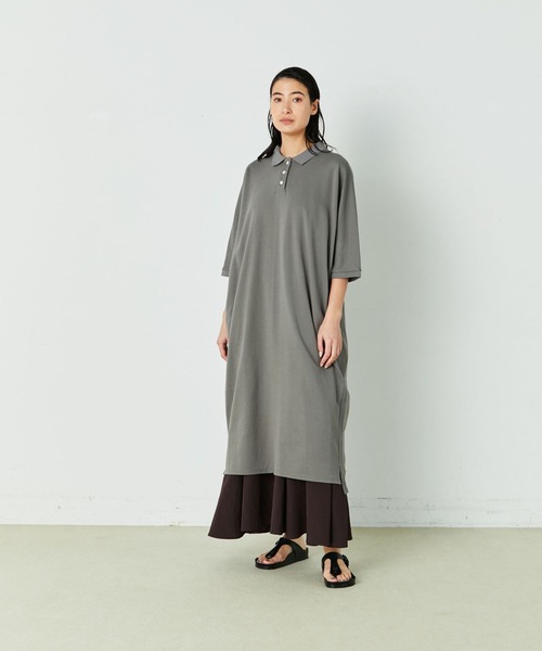 ポロ衿ワンピース ワンピース Conges Payes Conges Adieu Payes Tristesse コンジェ ペイエ Payes Adieu Conges アデュートリステス のファッション